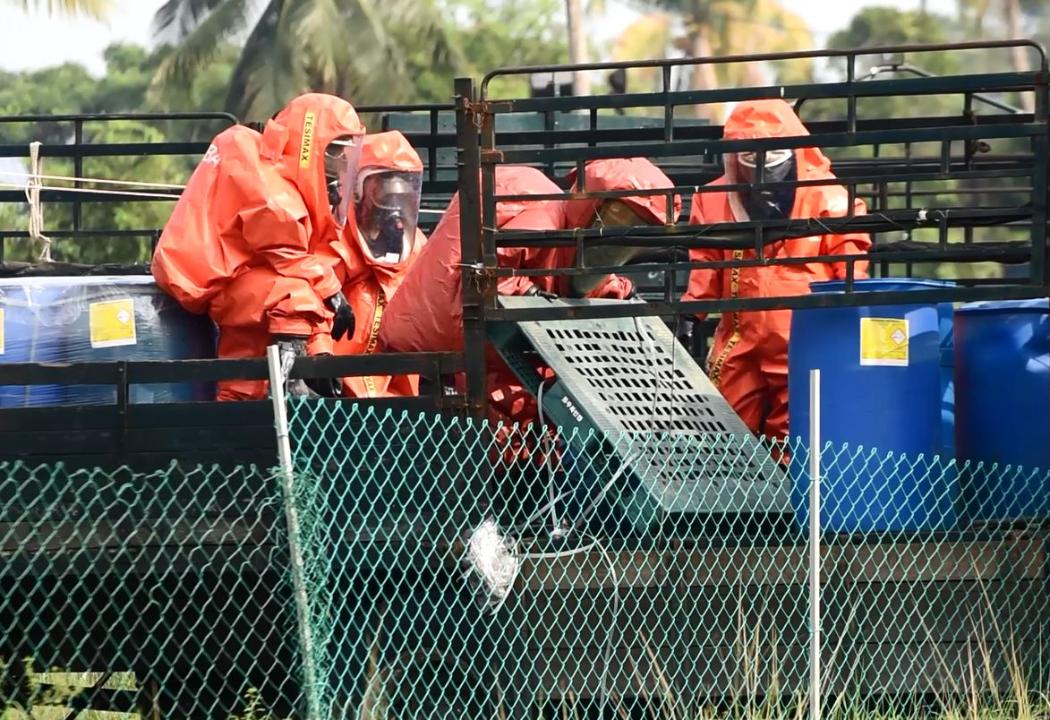 Two hurt in sulfuric acid spill incident