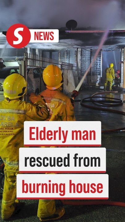 Firefighters rescue elderly man from burning house in Penang ...