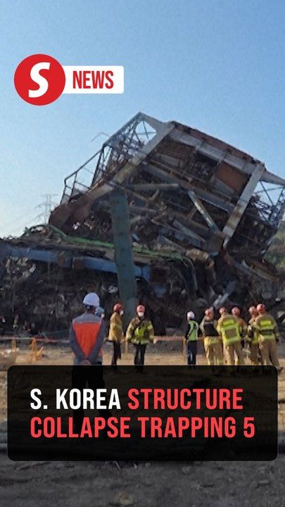 Five remained trapped after collapse at South Korea power plant, fire ...