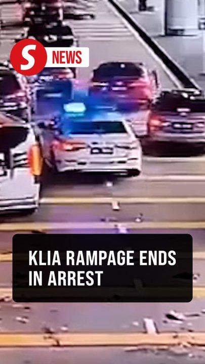 Driver rams multiple vehicles in wild police chase at KLIA | TheStarTV.com
